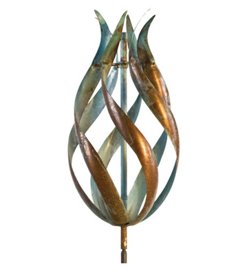 Desert Flame Wind Sculpture Copper