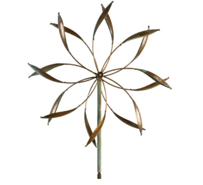 Double Spinner Wind Sculpture Copper