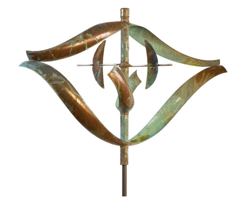 Element Fire Wind Sculpture Copper