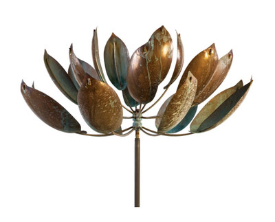 Lotus Wind Sculpture Copper