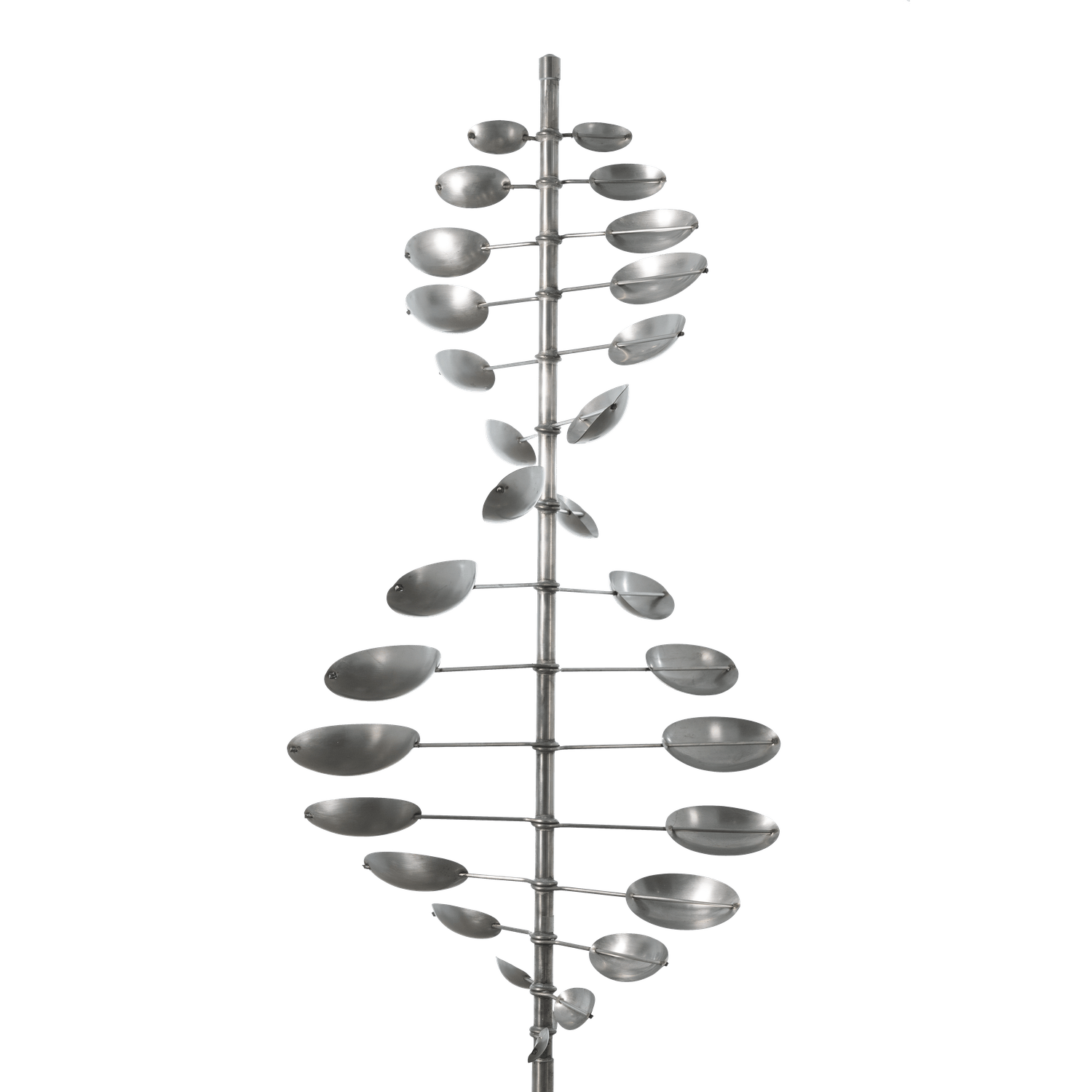 Double Helix Horizontal Wind Sculpture Stainless
