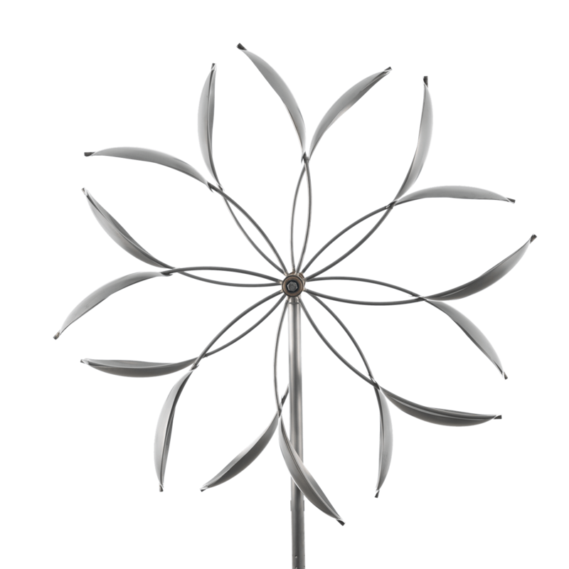 Double Spinner Wind Sculpture Stainless