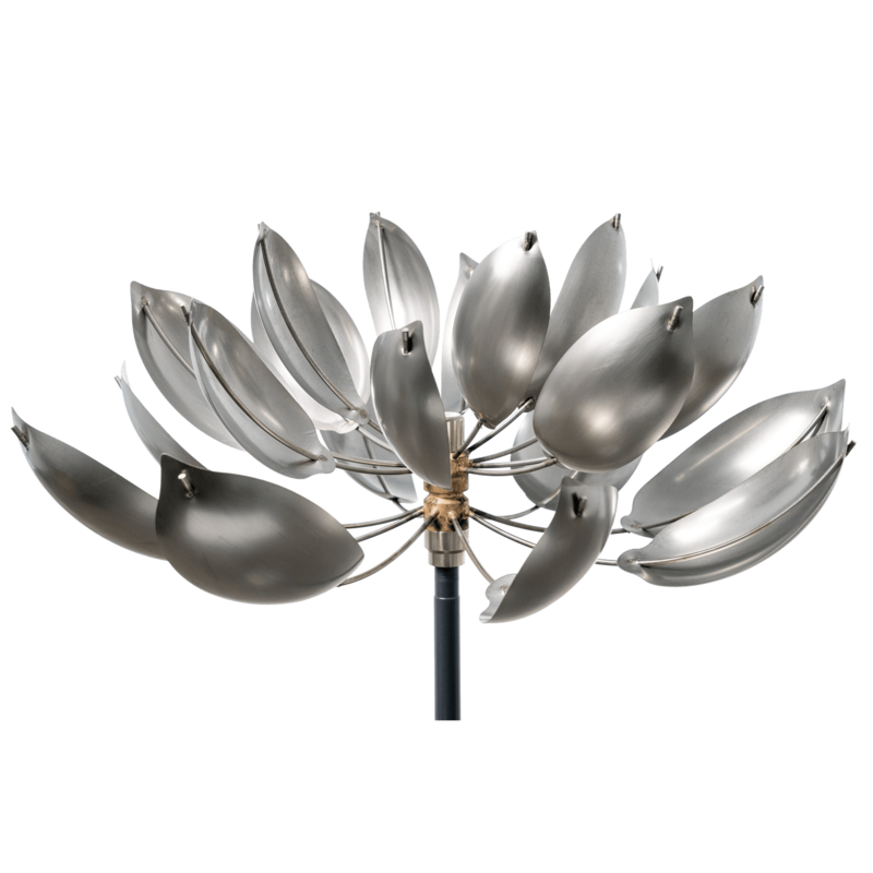Lotus Wind Sculpture Stainless