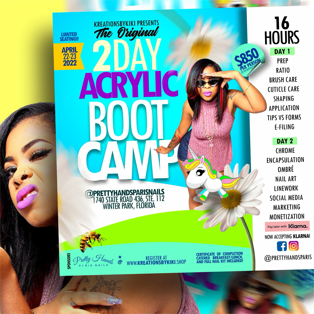 Orlando, FL APRIL 22nd-23rd Two Day Acrylic Bootcamp