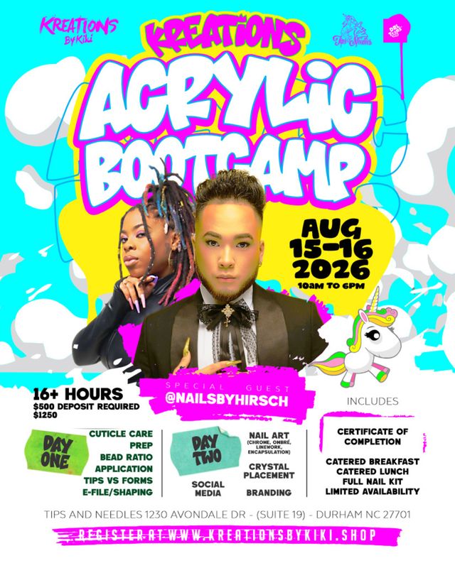 2 Day Acrylic Boot Camp (August 15th-16th 2026)