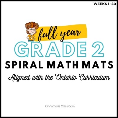 Grade 2 Ontario Math | Spiral Math Mats | Full Year Pack
