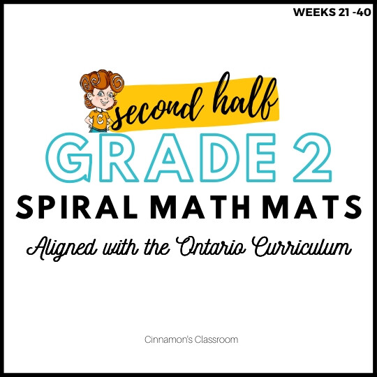 Grade 2 Spiral Math Mats | SECOND HALF (weeks 21-40)