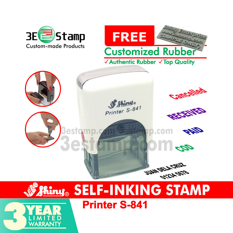 ​Shiny® S-841 Self-inking Stamp / Personalized Stamp