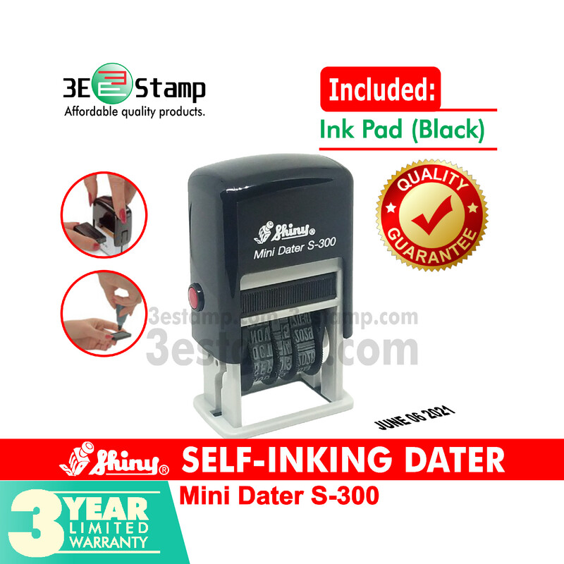 ​Shiny® S-300 Self-inking Mini Dater Stamp [NEW STOCK]