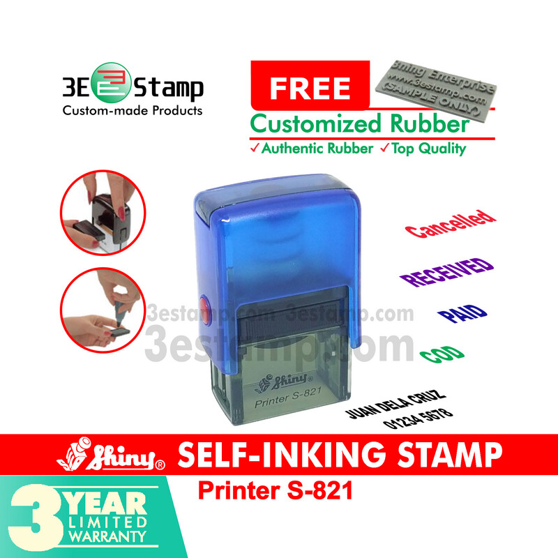 ​Shiny® S-821 Self-inking Stamp / Personalized Stamp