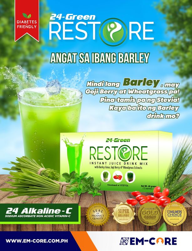 24 Green Restore Barley Instant Juice Drink Mix