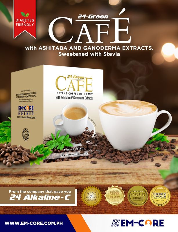 24 Green Cafe with Ashitaba and Ganoderma Extracts