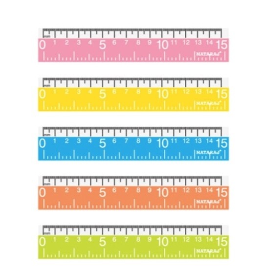 NATARAJ 15CM NEON/FLUORESCENT SCALE/RULER 06A09