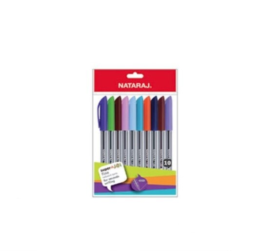 NATARAJ 10PCS SUPER JOI ASSORTED COLORS