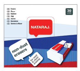 NATARAJ 30PCS NON-DUST ERASERS JAR