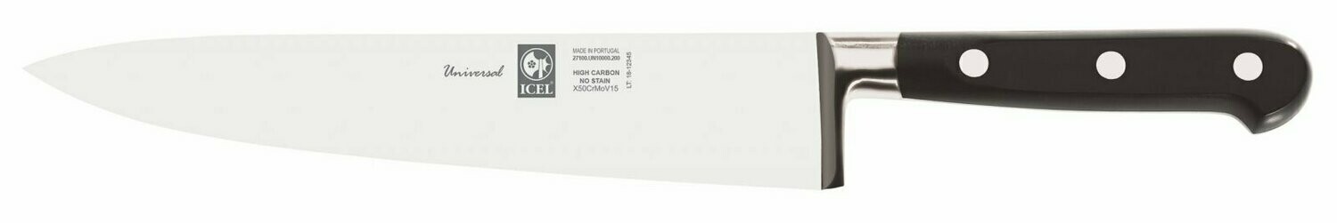 ICEL 20CM UNIVERSAL CHEF&#39;S KNIFE BLACK HANDLE