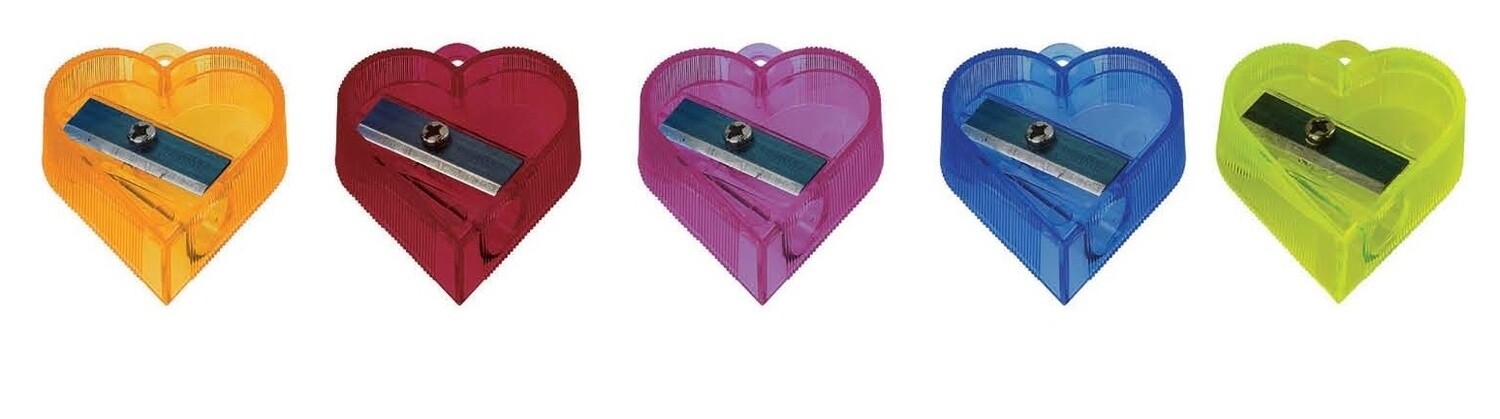 NATARAJ CRYSTAL HEART SHAPE SHARPENERS 05A20
