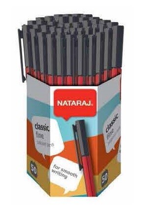 NATARAJ 50PCS 0.7MM CLASSIC FINE BALL PEN