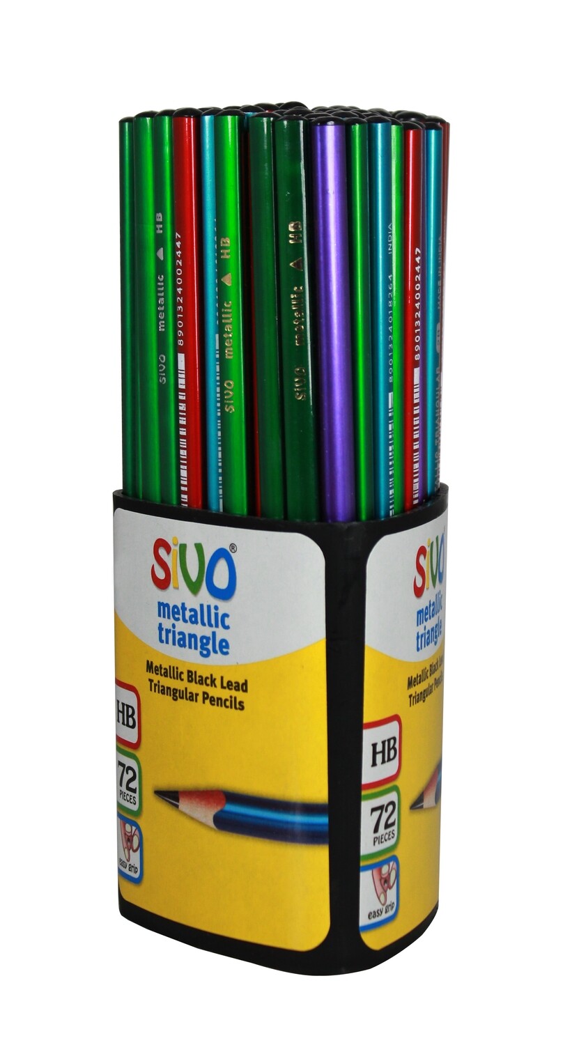 SIVO 72PCS METALLIC TRIANGULAR PENCILS