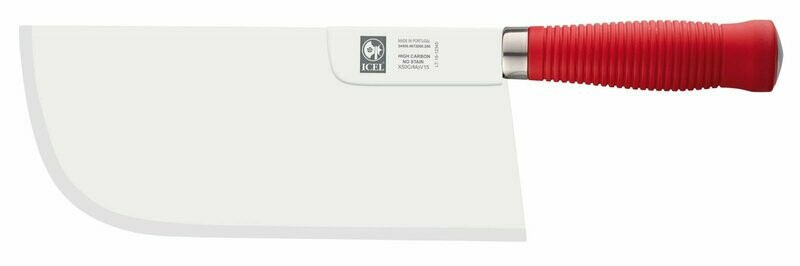 ICEL 10&quot; CLEAVER RED SHORT HANDLE (CHOPPER)