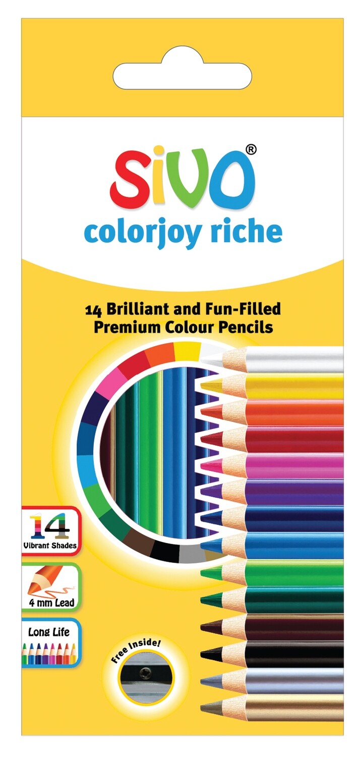 SIVO 14PCS FULL SIZE COLORJOY RICHE COLOR PENCILS