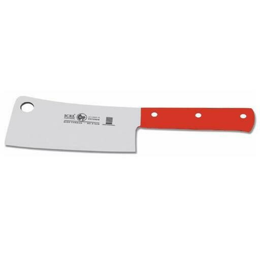 ICEL 7&quot; CLEAVER RED PLASTIC HANDLE (CHOPPER)