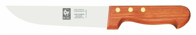 ICEL 16CM BUTCHER KNIFE WOODEN HANDLE