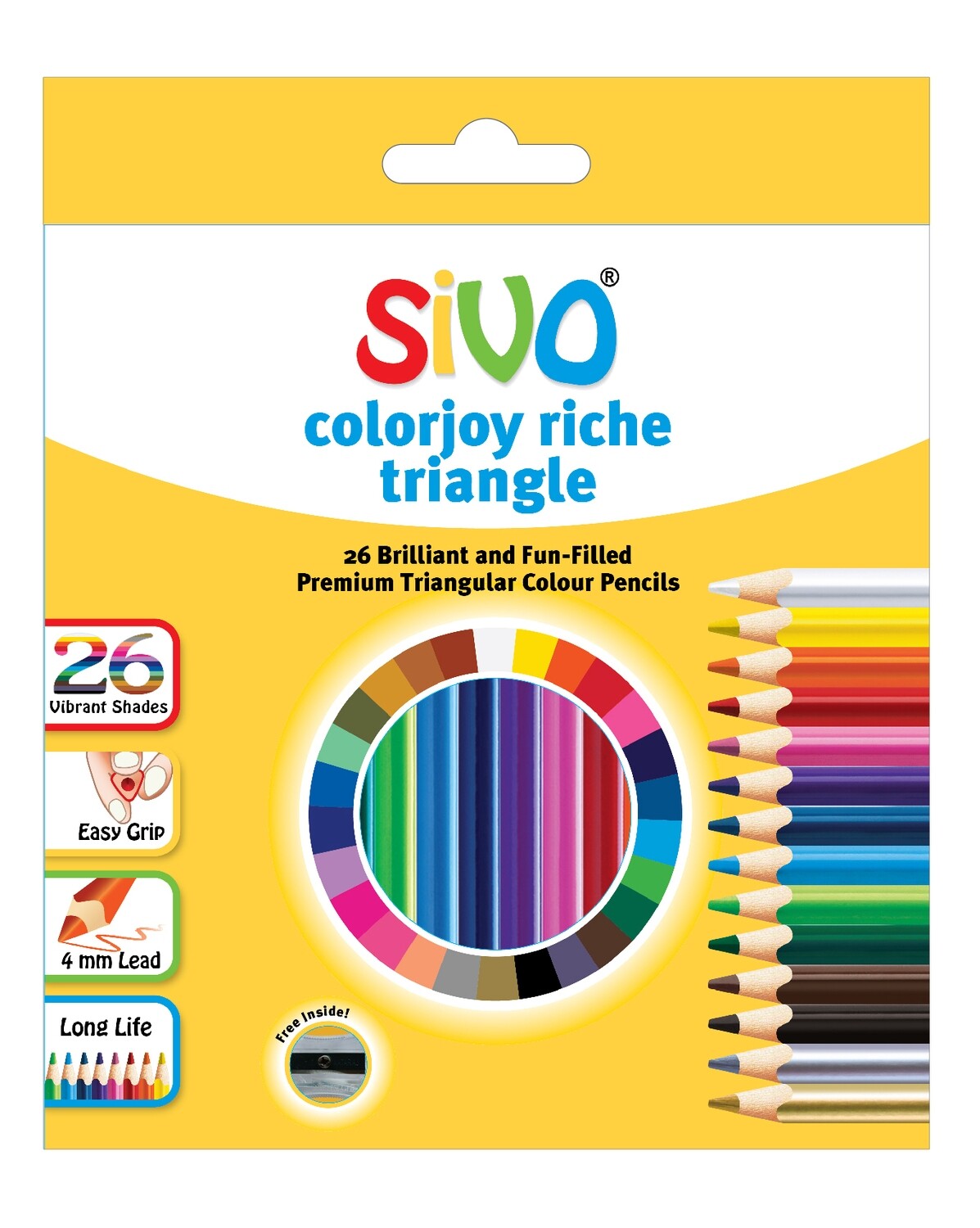 SIVO 26PCS FULL SIZE COLORJOY RICHE TRIANGLE CLR