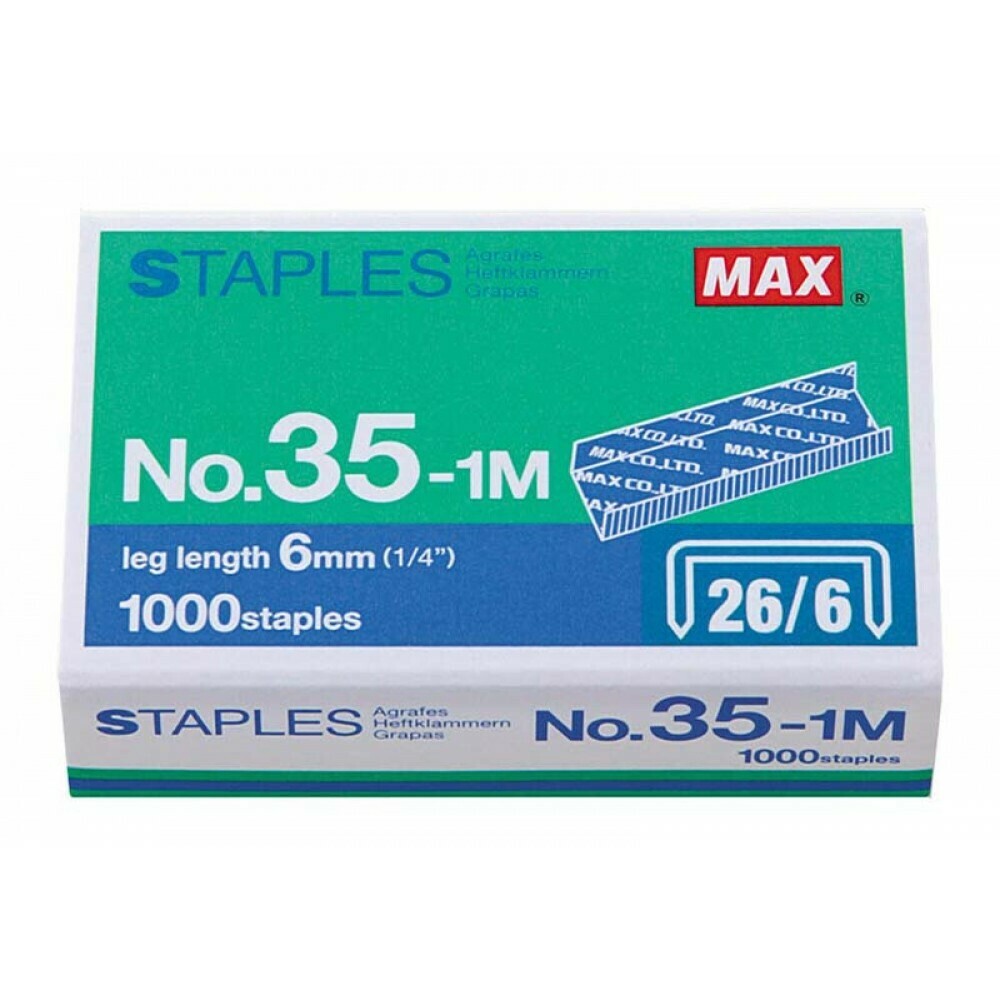 MAX STAPLES 26/6 SIZE (1000 IN PKT) NO.35