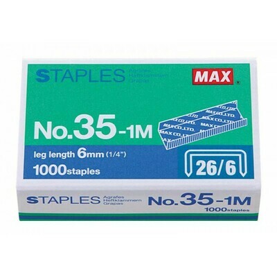 MAX STAPLES 26/6 SIZE (1000 IN PKT) NO.35