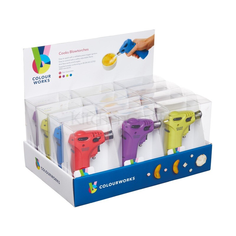 KC CW BLOW TORCH REFILLABLE ASSTD COLOR CWBTDISP