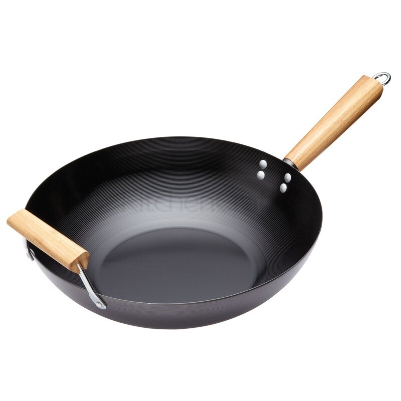 KC 35CM NON STICK WOK PAN CARBON STEEL PODLXWOK14