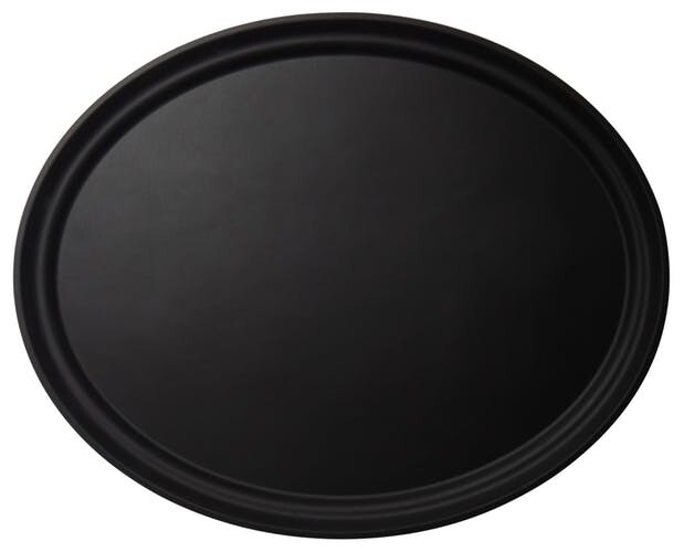CAMBRO 22X27&quot; BLACK OVAL SERVING TRAY 2700CT110