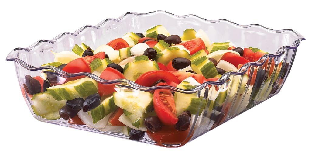 CAMBRO PC 5QT DELI CROCK CLEAR/BLACK/RED