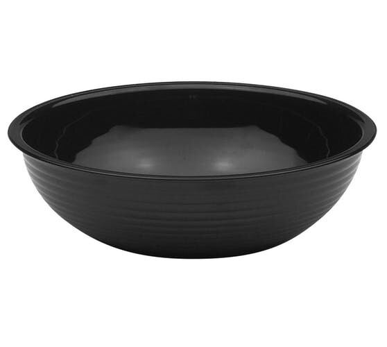 CAMBRO PC 10&quot; RIB ROUND BOWL BLACK/WHITE