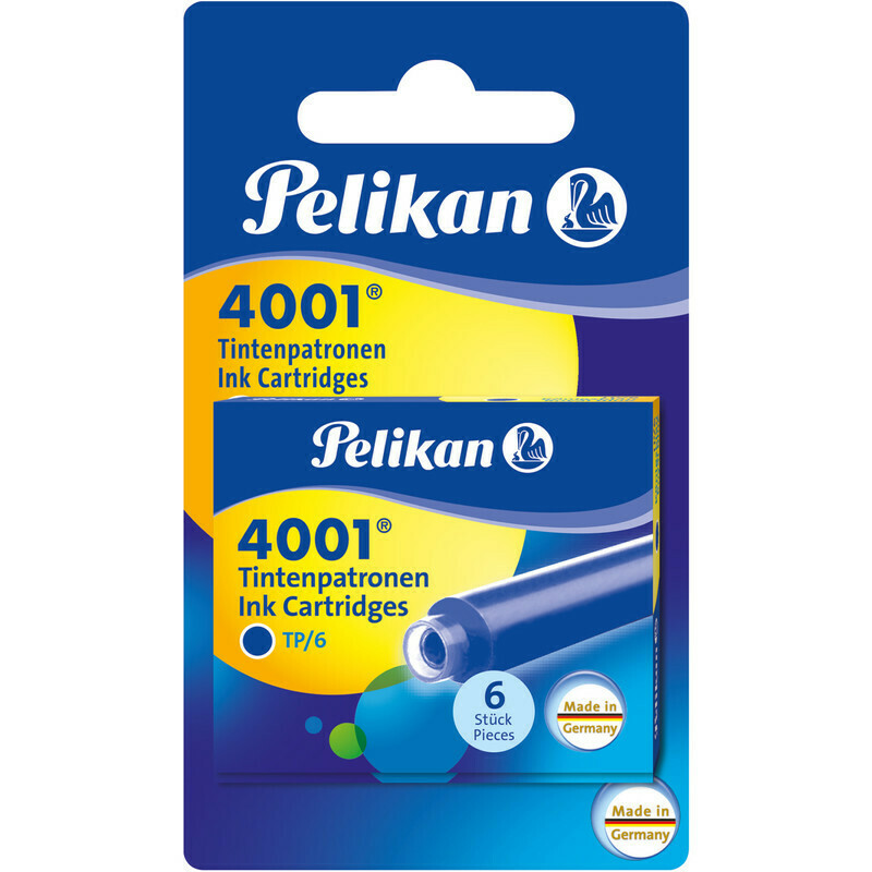 PELIKAN INK CARTRIDGE 4001 BLISTER TP/6/2/B 330795