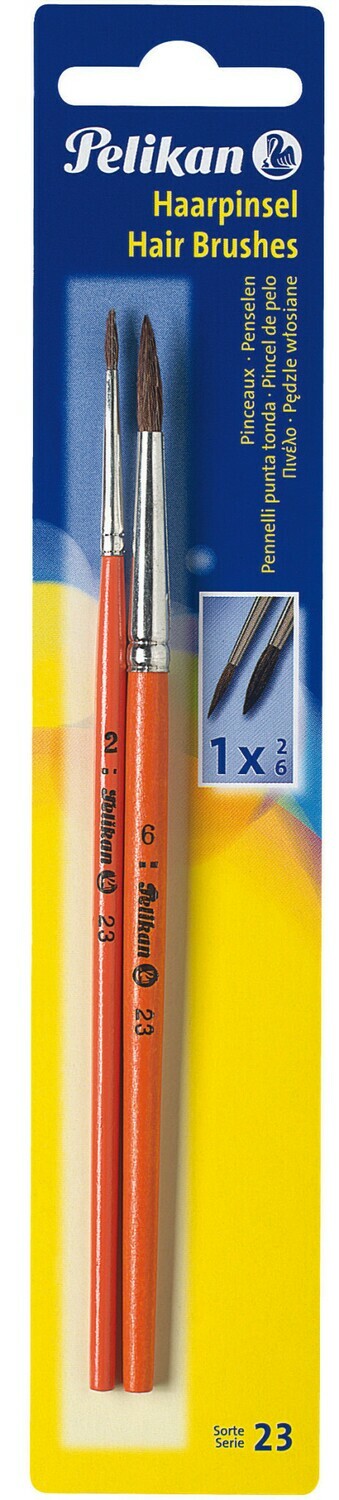 PELIKAN PAINT BRUSH BLISTER SERIES 23 (2&amp;6) 720334