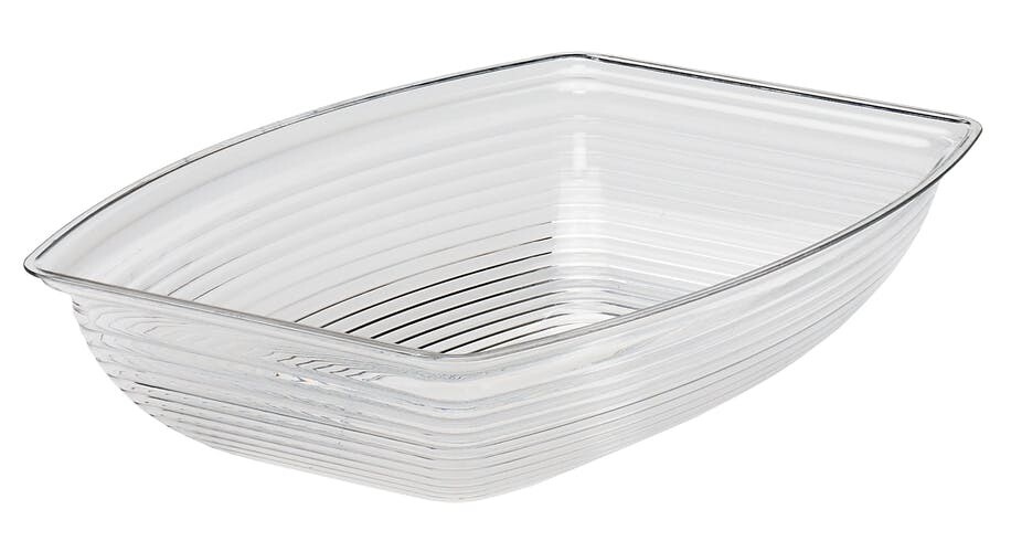 CAMBRO PC 9X12&quot; RIB RECTANGLE BOWL CLEAR