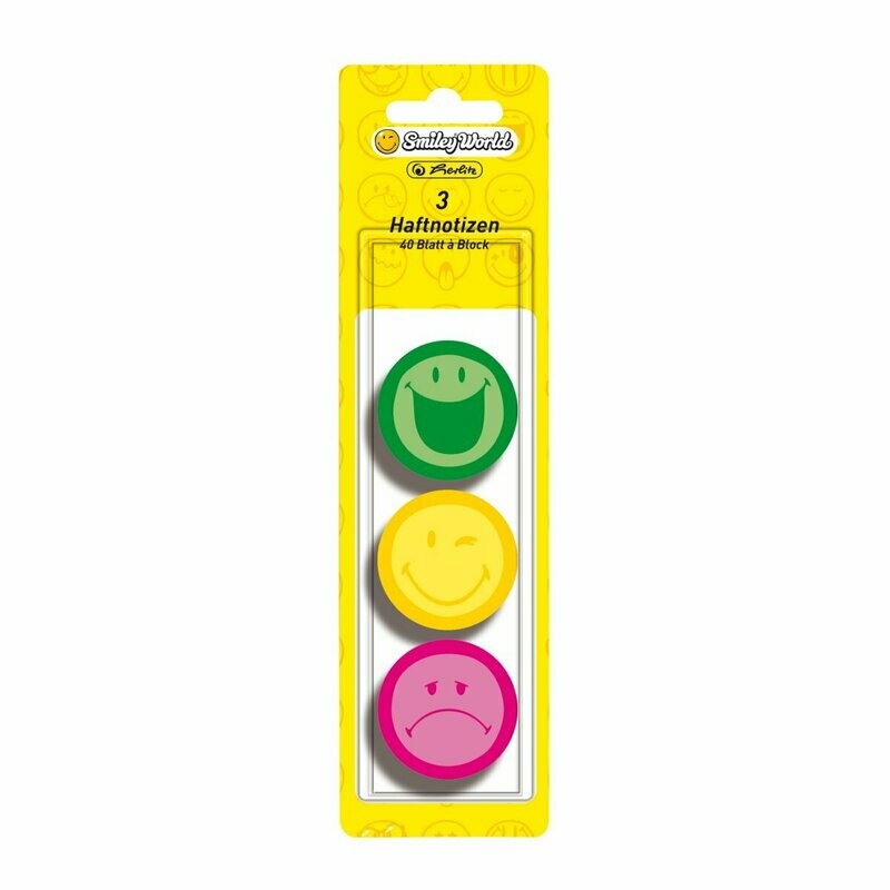 HERLITZ 3 SMILEY WORLD SMALL LABELS ASSORTED