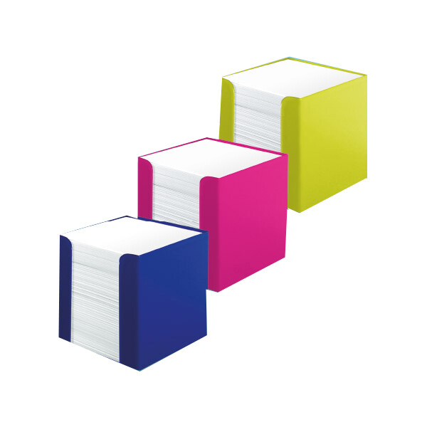 HERLITZ 9X9CM WHITE SHEETS CUBE WITH HOLDER 700SHS