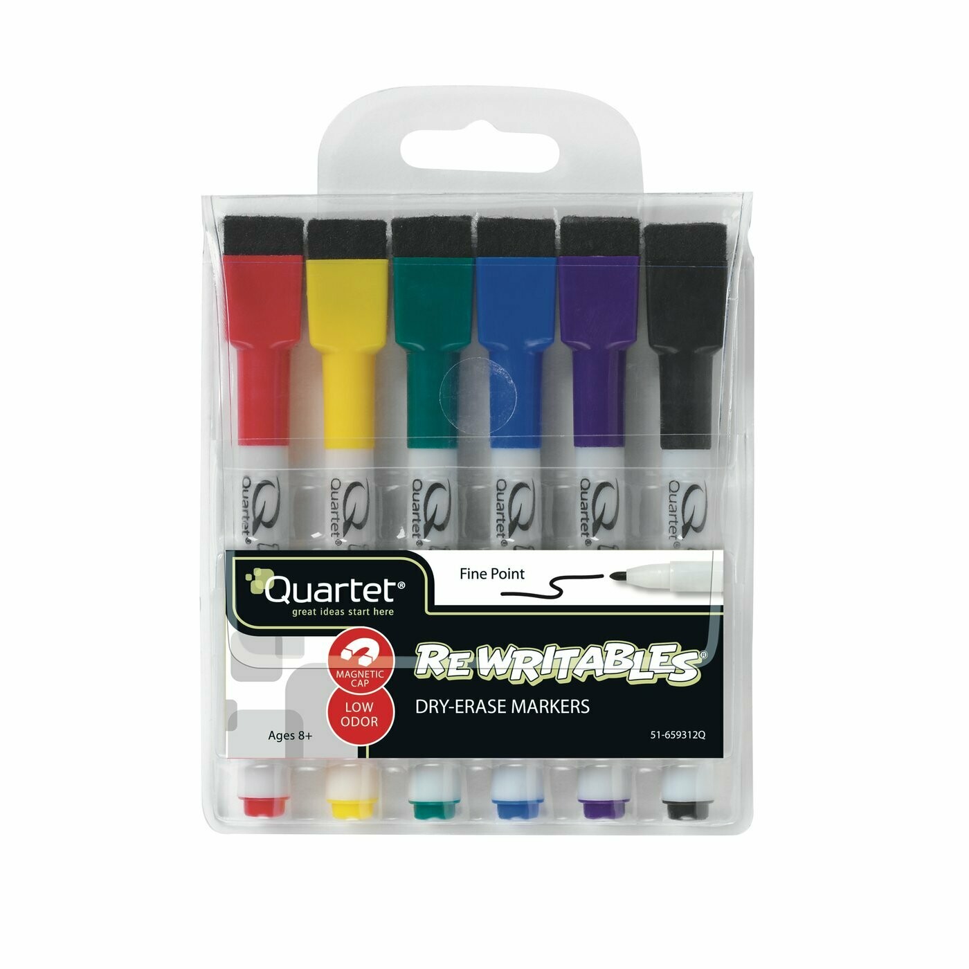REXEL JOY 6PCS DRYWIPE MARKERS SET 1903792
