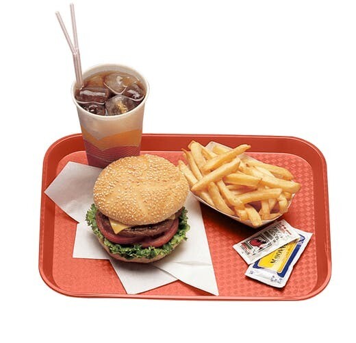 CAMBRO 14X18 FAST FOOD TRAY RED 1418FF163