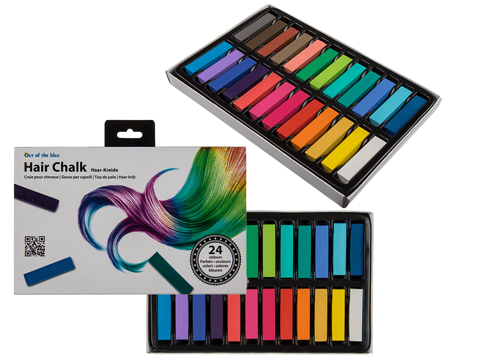 THE BLUE 24PCS 4CM HAIR CHALK