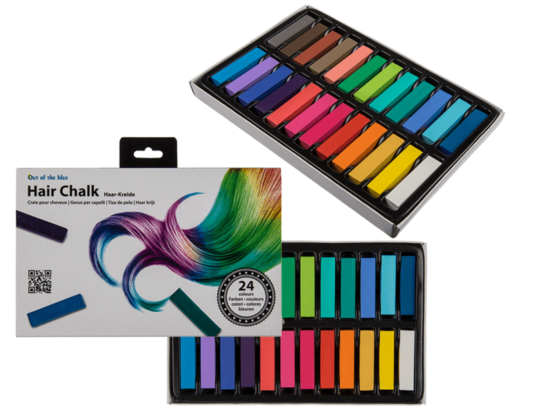 THE BLUE 24PCS 4CM HAIR CHALK