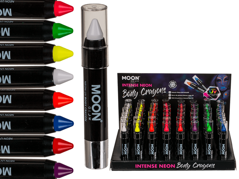 THE BLUE MOON 3.5GRM GLOW NEON BODY CRAYON PER TUBE