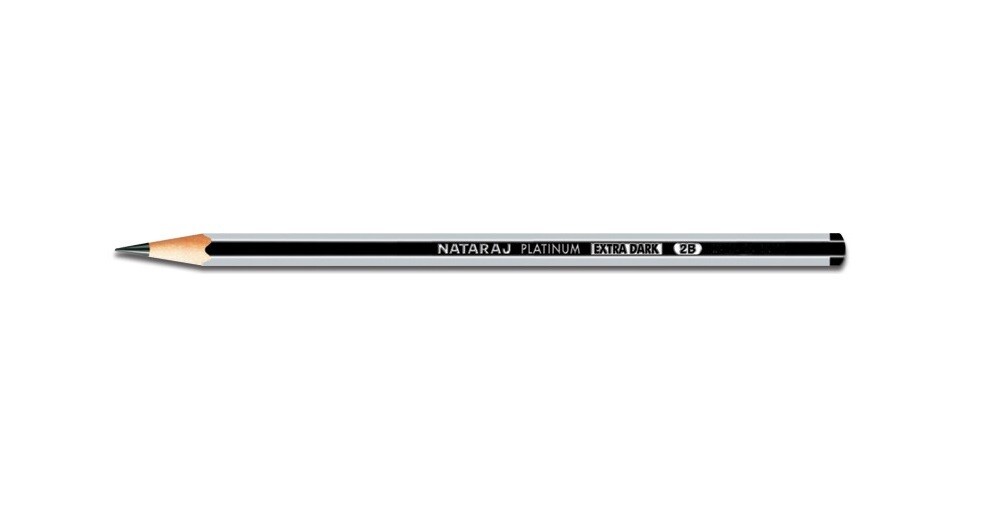 NATARAJ 12PCS HB PLATINUM EXTRA DARK PENCILS(HEX)