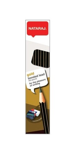 NATARAJ 12PCS GOLD HB NO.2 HEX PENCIL