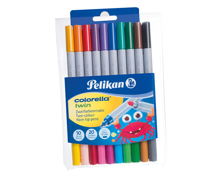 PELIKAN 10PCS COLORELLA DUO FIBER TIP PEN 904821