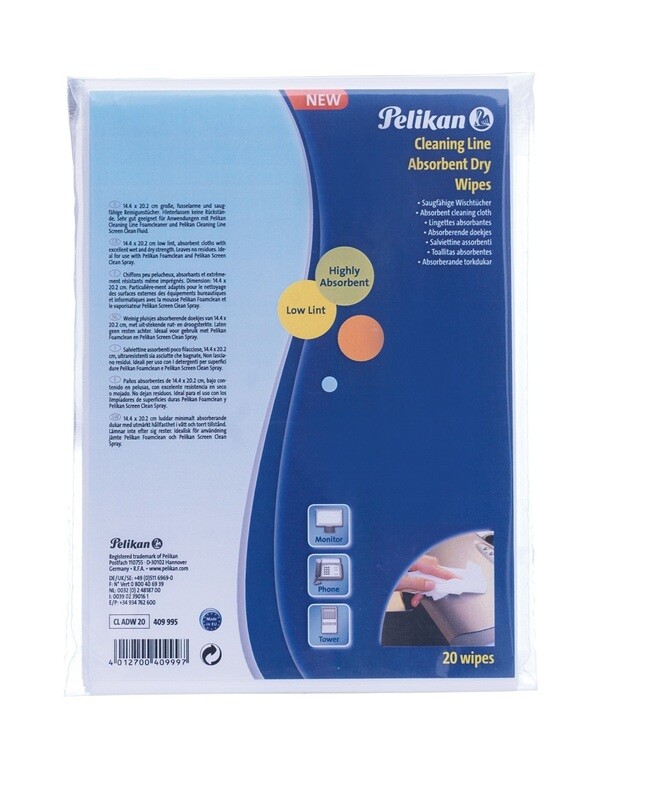 PELIKAN 20/25 CLEANING LINE DRY WIPE 475114-409995