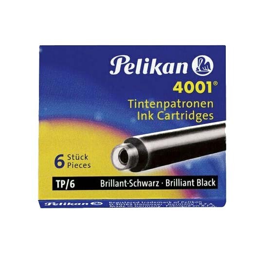 PELIKAN 6PCS SHORT INK CARTRIDGE 4001 TP/6
